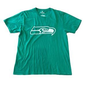 NFL Seahawks Adults' T Shirt Green White Size M